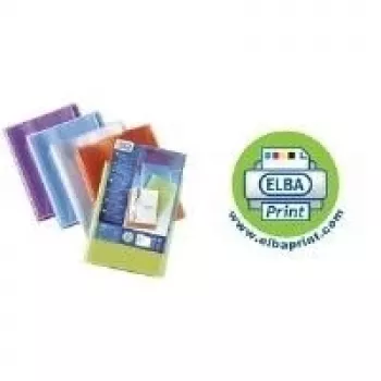 Carpeta de presentación ELBA Polyvision, 80 fundas, surtido, A4, PP, 0,7 mm, transparente, con bolsillo frontal - pack de 10 (100205933)