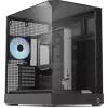 Caja de torre APNX V2 con tres paneles de cristal templado, negra