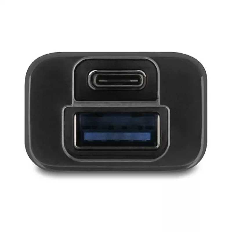 Hub DELOCK USB 3.2 Gen 1 (3.1 Gen 1) de 4 puertos con host Type-A + Type-C (5000 Mbit/s) negro/transparente