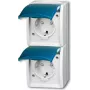 Busch Jaeger 2084-0-0719 Toma CEE 7/3 azul - blanco (2084-0-0719)