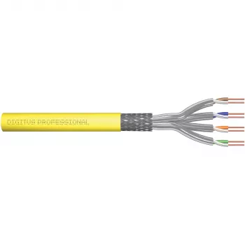 Cable de red Digitus Cat.7A S/FTP cable de instalación 500 m amarillo