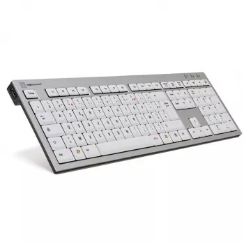 Teclado Logickeyboard SKB-AJPU-FR universal USB AZERTY francés aluminio Blanco
