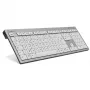 Teclado Logickeyboard SKB-AJPU-FR universal USB AZERTY francés aluminio Blanco