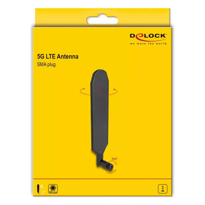 Antena omnidireccional DeLOCK 90102 SMA 3 dBi
