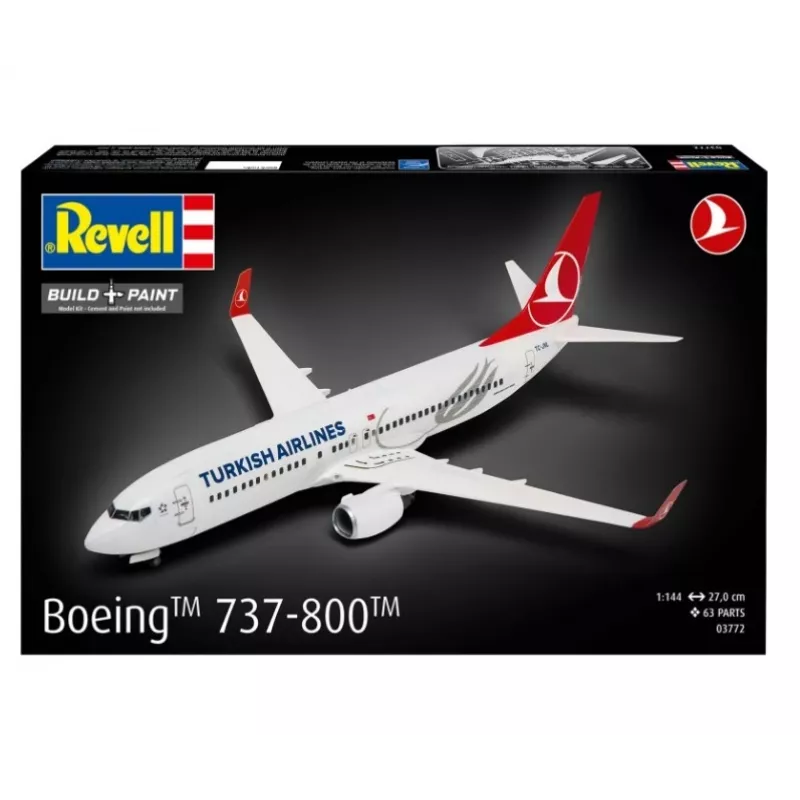 Avión de plástico a escala REVELL Boeing 737-800 Turkish Air Escala 1:144