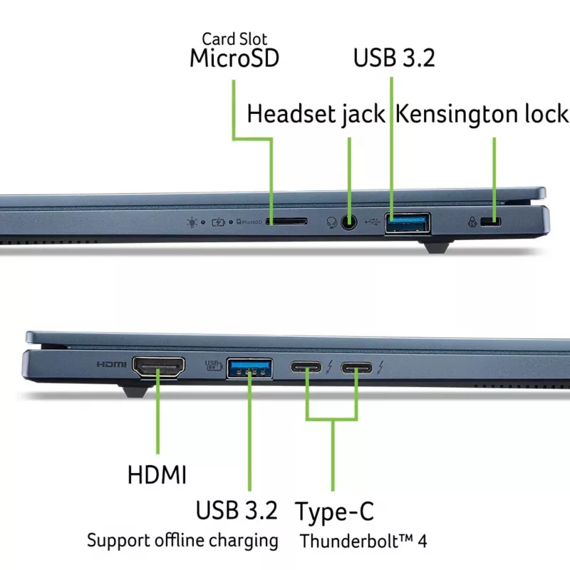 Portátil Acer Swift Go 14 AI NX.JNBEG.001 — Intel Core Ultra 7 256V, 14
