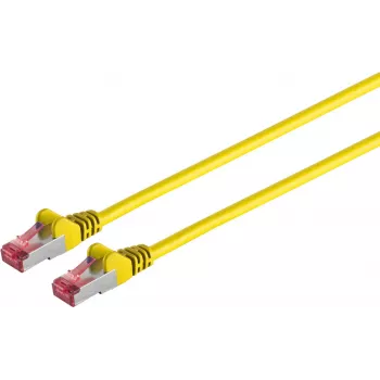 Cable de red ShiverPeaks S/CONN Cat6A S/FTP PIMF libre de halógenos, amarillo, 0,5 m