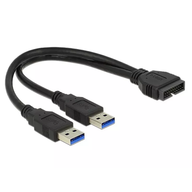 Cable USB DeLOCK 0,25m USB3.0/2xUSB3.0 83910