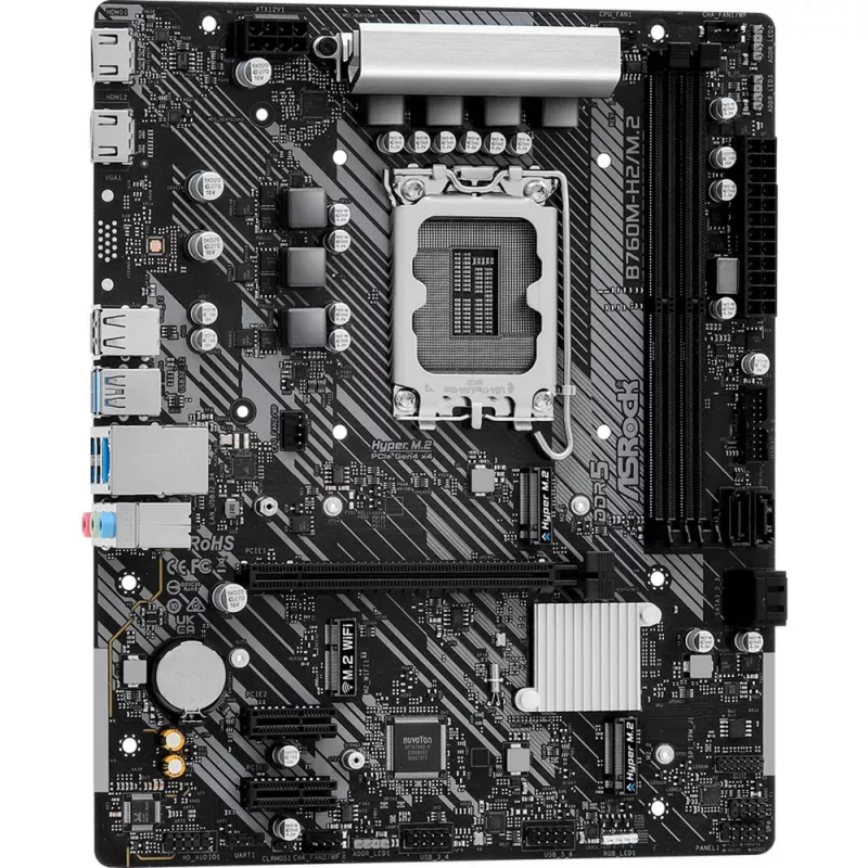 Placa base ASRock B760M-H2/M.2 DDR5 LGA1700 Micro-ATX