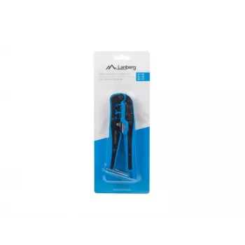 Lanberg NT-0202 Crimpadora para RJ45/RJ12/RJ11, negro/azul