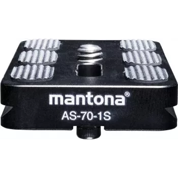 Walimex Mantona placa de liberación rápida Arca Swiss, 70 mm negra (1021463)