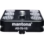 Walimex Mantona placa de liberación rápida Arca Swiss, 70 mm negra (1021463)