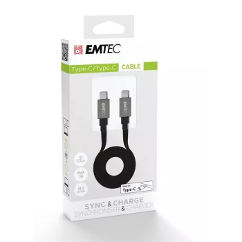 Cable USB Emtec T700C2 1,2 m USB-C negro