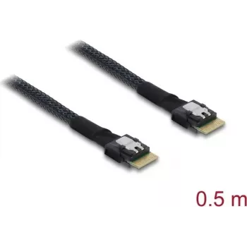 Cable DELOCK PCIe 4.0 Slim SAS SFF-8654 4i 0,5 m