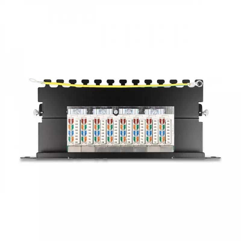 Panel de parcheo DeLOCK 10 pulgadas 8 puertos Cat.6A 1U negro