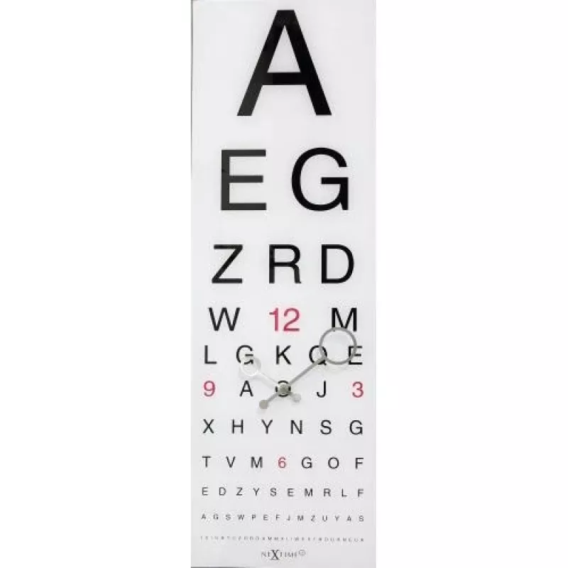NeXtime Reloj 3067 Eyesight, 75x25,4 cm, reloj de pared, blanco/negro