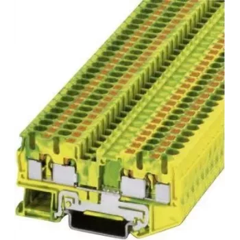 Borna de protección Push-In Phoenix Contact PT-PE PT 4-QUATTRO-PE verde-amarillo contenido: 1 unidad (3211809)