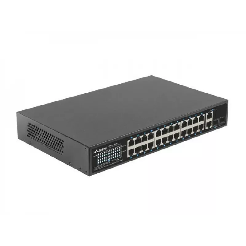 Switch Lanberg 24X 100MB DSP+/2X Combo Rack 19 360W V2