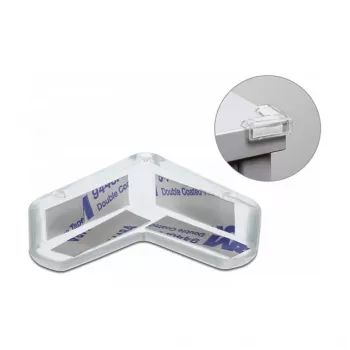 Protección de bordes autoadhesiva DeLOCK 40 x 40 x 13 mm transparente