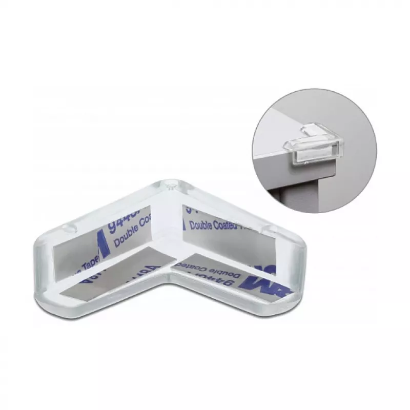 Protección de bordes autoadhesiva DeLOCK 40 x 40 x 13 mm transparente