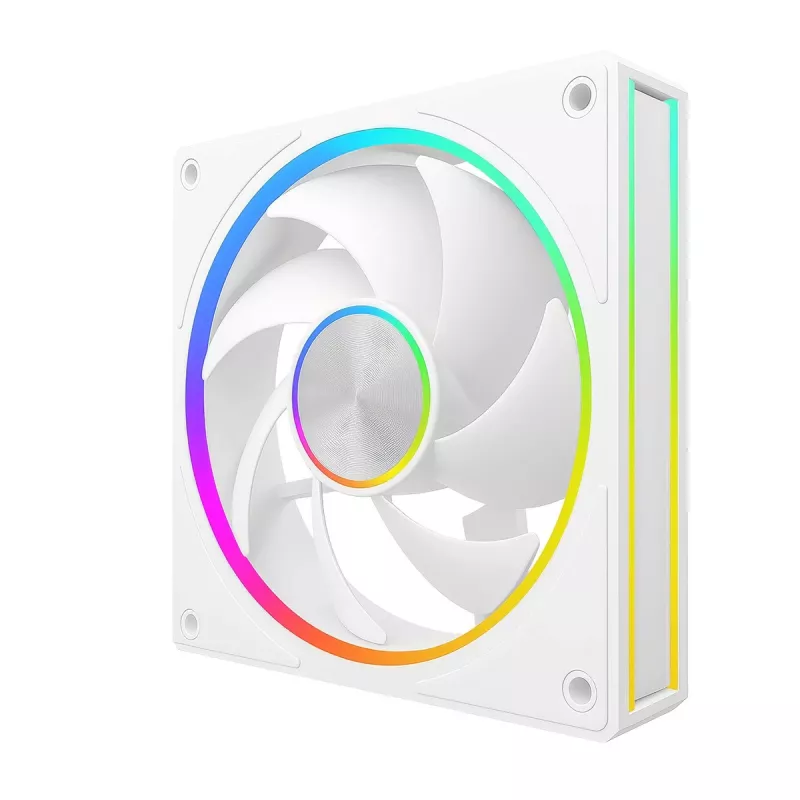 Ventilador de caja MODECOM VOLCANO LOOP 120 ARGB blanco – 120 mm, iluminación ARGB, compatible con PWM, 400–1400 rpm