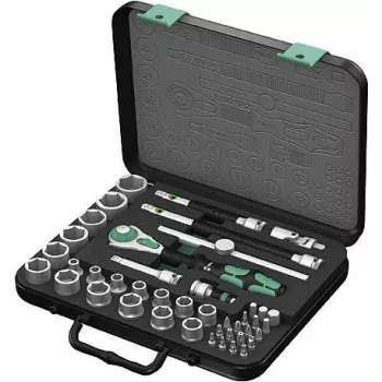Wera Zyklop 8100 SB 2 - Llave dinamométrica con función de carraca y juego de puntas y vasos - 43 piezas (05003594001)
