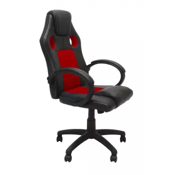 Silla de oficina Topeshop FOTEL ENZO CZER-CZAR con asiento acolchado y respaldo acolchado