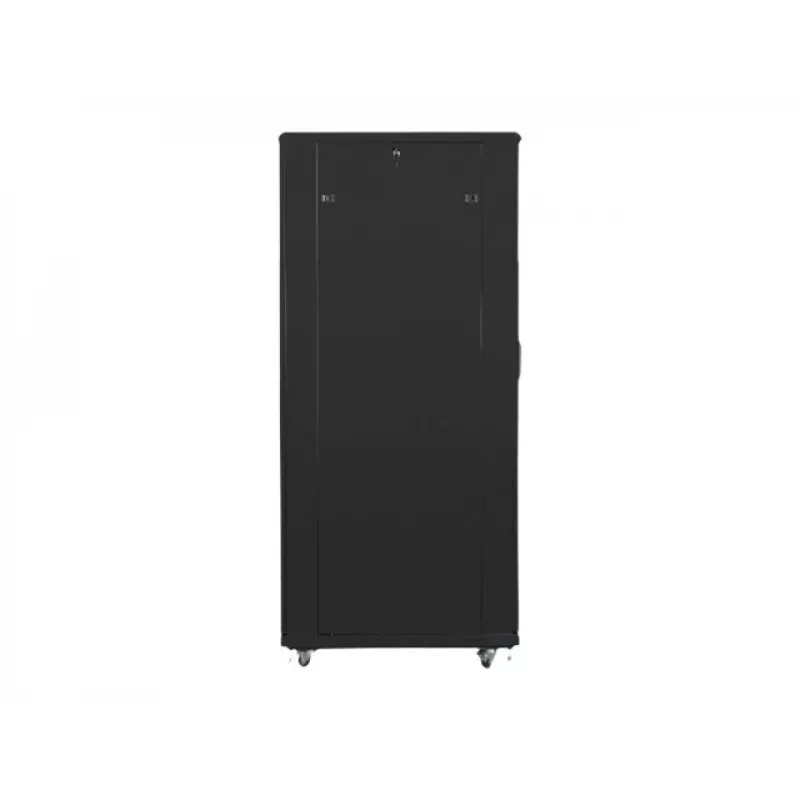Armario rack Lanberg FF01-8042-23B de suelo de 19 pulgadas 42U 800x1000 mm, puerta de malla perforada, flat pack, negro