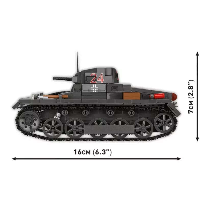 Set de construcción Cobi Panzer I Ausf. B – 654 piezas, maqueta detallada