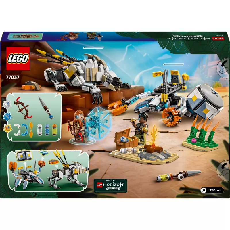 LEGO Set Horizon Adventures 77037 – Aloy y Varl vs. Shell-Walker y Sawtooth, 768 piezas, 2 minifiguras