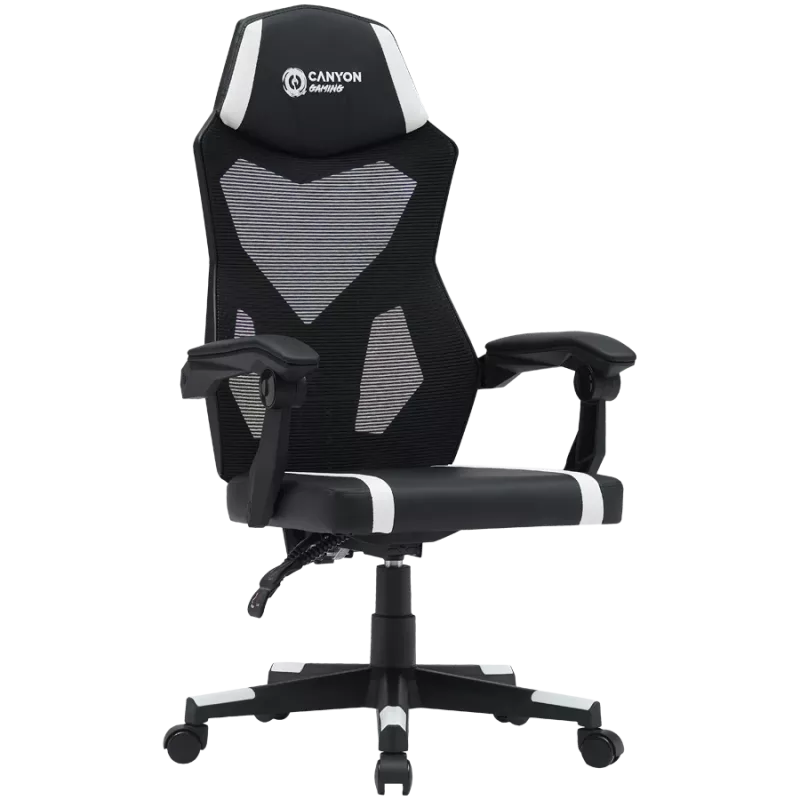 Silla gaming CANYON Flow MCH01 malla negro blanco