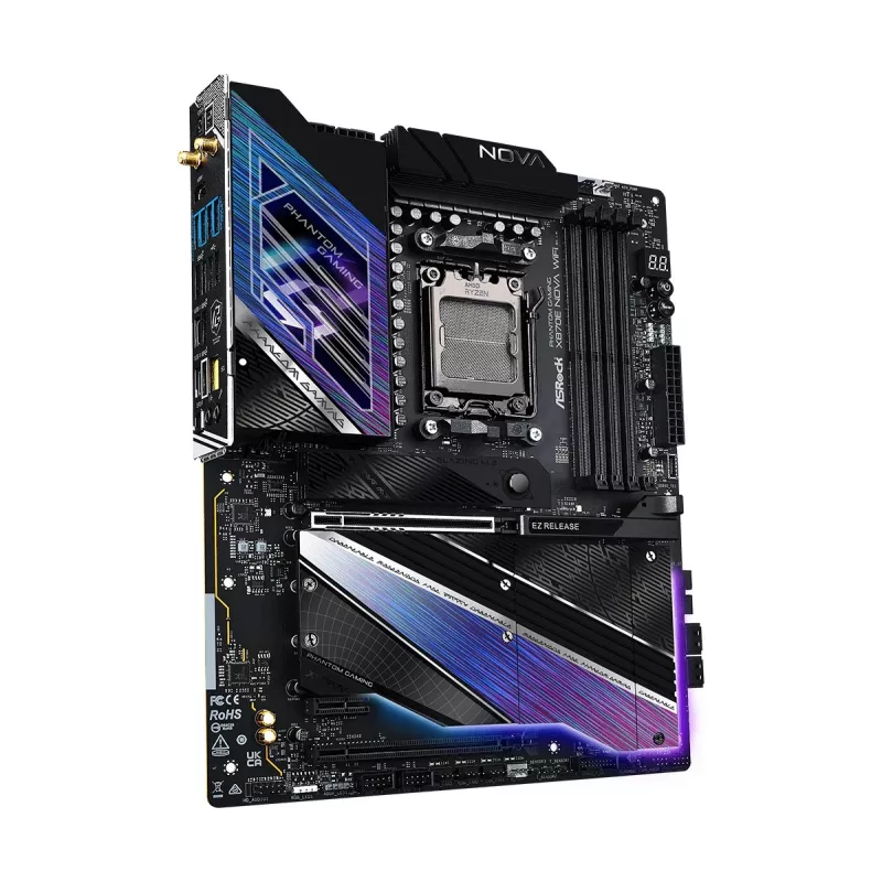 Placa base ASROCK MK X870E NOVA WIFI AMD X870E Socket AM5 ATX, DDR5, 4x DIMM, 256GB, Wi-Fi 7, BT 5.4, 5Gb LAN, PCIe Gen5 M.2