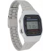 Reloj digital CASIO A168WA unisex plateado – resistente al agua, pantalla LED
