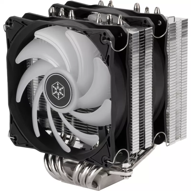 SilverStone Hydrogon D120 ARGB - Disipador de CPU por aire - (para: LGA1156, LGA1155, LGA2011, LGA1150, LGA1151, AM4, LGA2066, LGA1200, LGA1152, LGA1700)