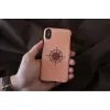 Funda para smartphone man and wood para iPhone X/XS, negra, funda protectora con detalle de brújula