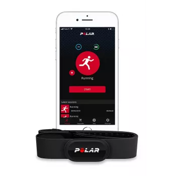 Polar H10 talla M-XXL - medidor de frecuencia cardíaca para móvil, reloj GPS, monitor de actividad - Negro (92075957)