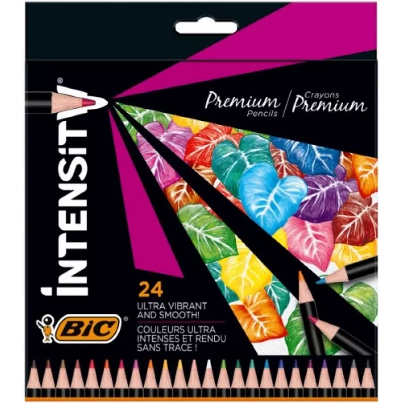 Lápices de colores BIC Intensity 24 colores 967823