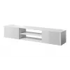 Mueble de TV cama meble SLIDE 200K, 200 x 40 x 37 cm, blanco brillante, tablero de partículas