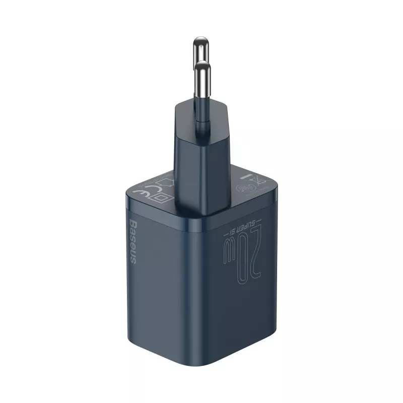 Cargador Baseus Super Si con cable USB-C a Lightning 20W azul