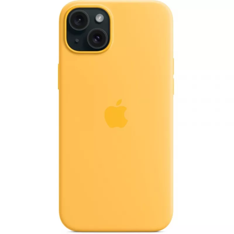 Apple iPhone 15 Plus funda de silicona con MagSafe, Sunshine, MWNF3ZM/A