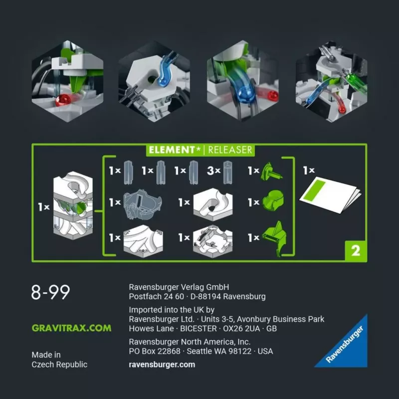 Ravensburger GraviTrax PRO Elemento Releaser circuito de canicas (27486)