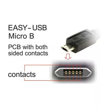Cable USB DeLOCK 83844 USB 2.0 1 m USB A Micro-USB B negro