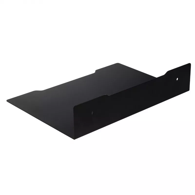 Estante de pared para decodificador MACLEAN MC-122, acero, negro, carga máx. 5 kg, distancia entre orificios 219 mm