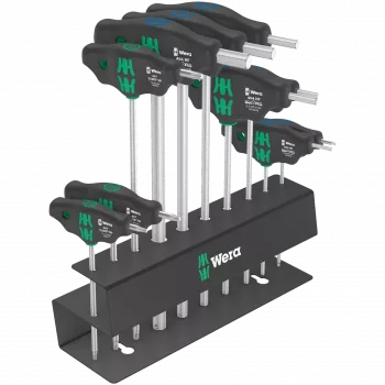 Wera Bicycle Set 6 Juego de llaves con mango en T, 10 piezas, en caja de almacenamiento (05004174001)