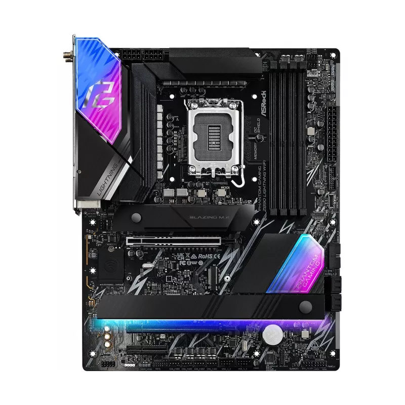 Placa base ASRock Z890 Lightning WiFi — Intel Z890, LGA1851, ATX, 4× DDR5, Wi‑Fi 7, 2.5Gb LAN, Thunderbolt 4