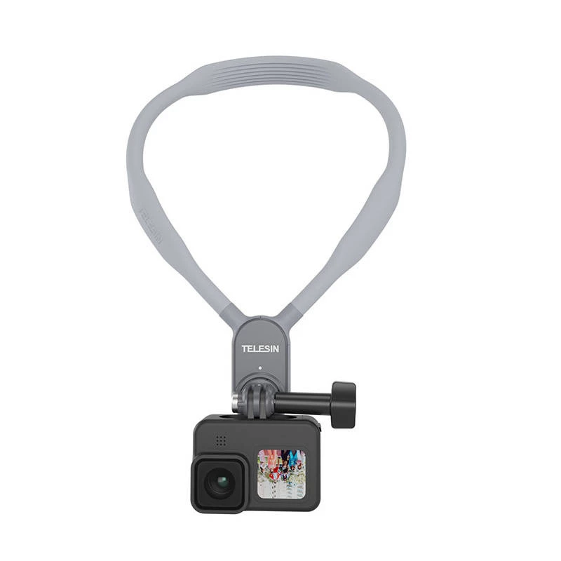 Correa para cuello con soporte para cámaras de acción Telesin TE-HNB-001 – longitud ajustable, soporte de cambio rápido