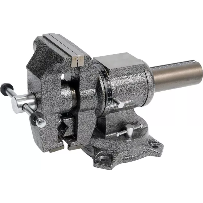 Tornillo de banco YATO YT-6505, fundición, 10 cm de apertura, base giratoria, 11 kg