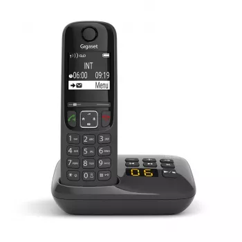 Teléfono analógico/DECT Gigaset AS690A identificador de llamadas negro