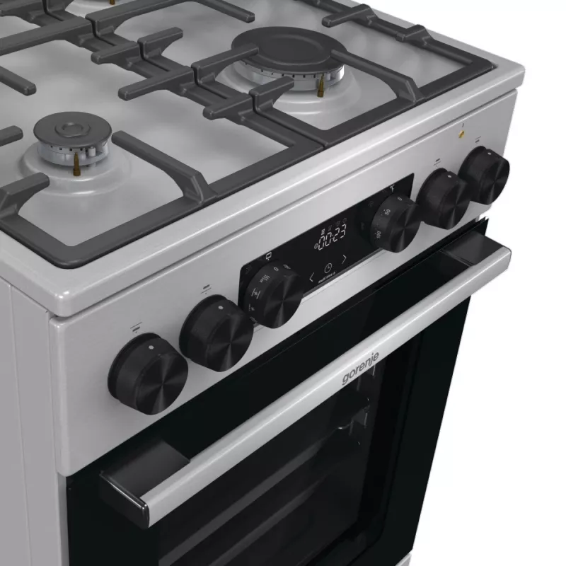 Gorenje GKS5C71XF cocina independiente con horno Plata