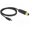 Cable USB DeLOCK 83675 USB 3.2 Gen 2 1 m USB C USB B negro